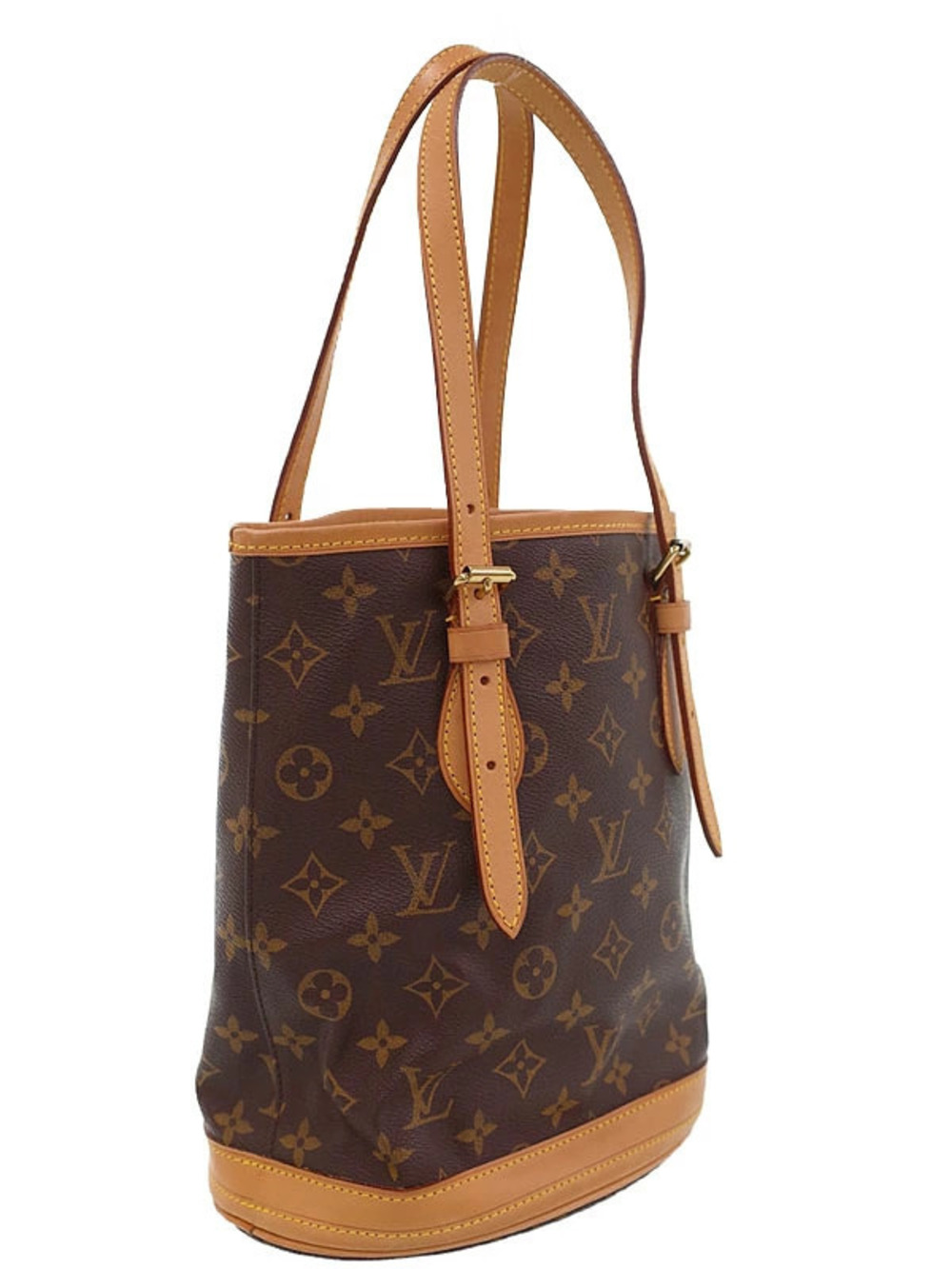 Louis Vuitton Monogram Shoulder Bag Bucket Brown
